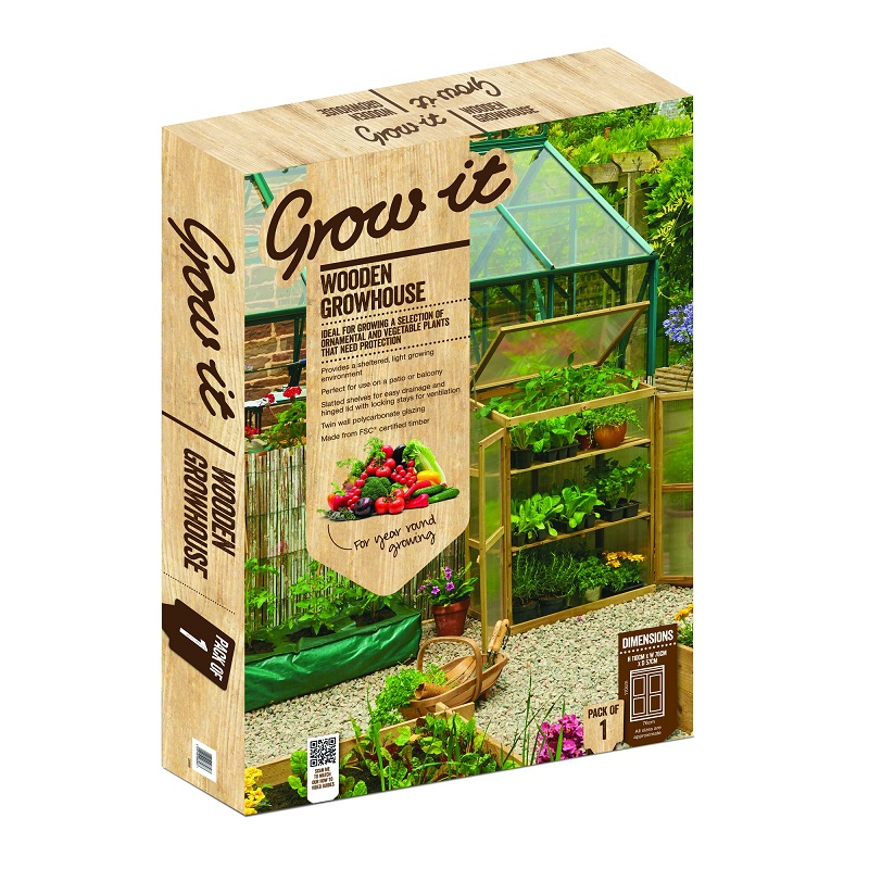 Grow It Wooden Growhouse Natural